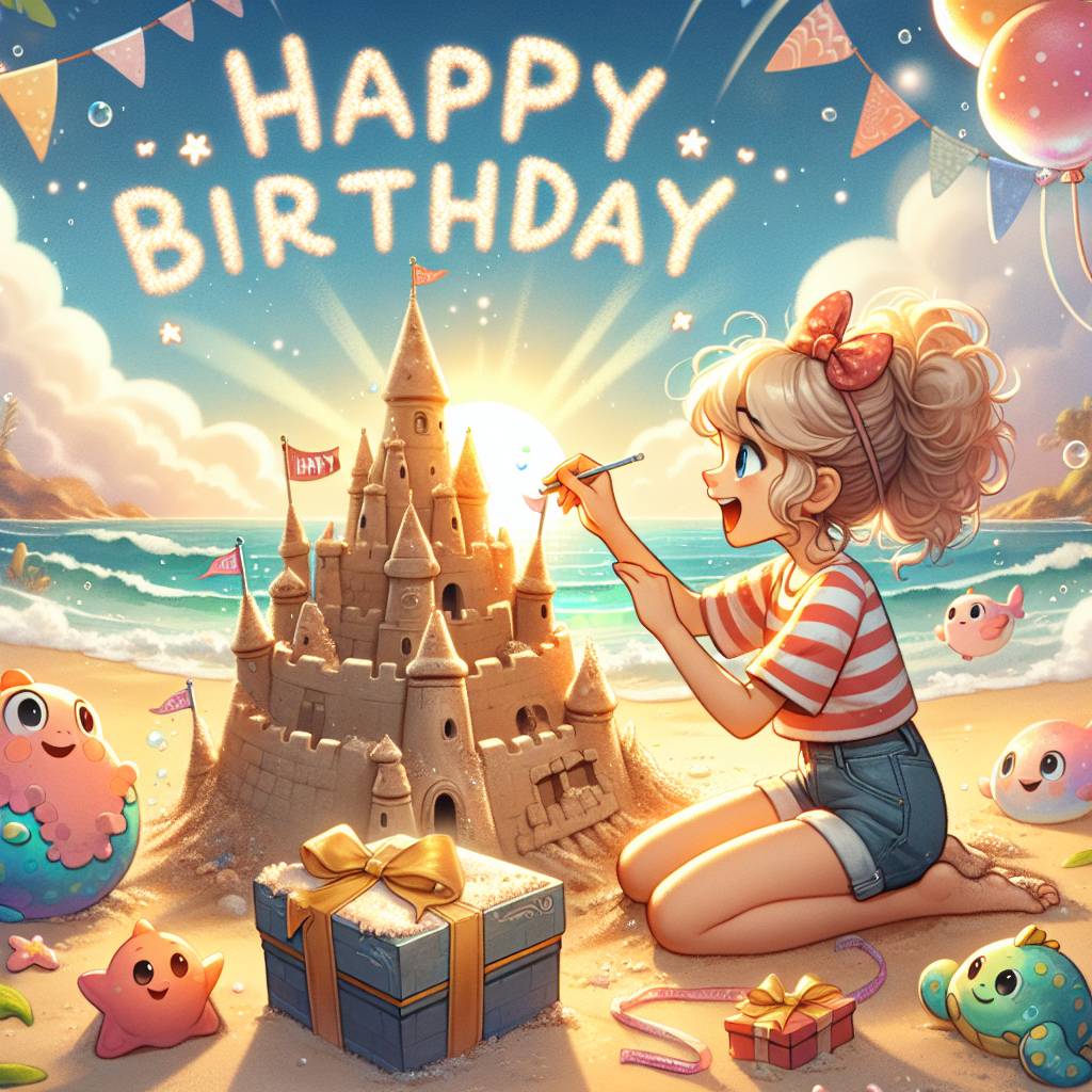3) Birthday AI Generated Card - step daughter   (77483)