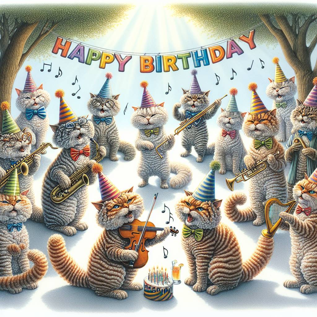 4) Birthday AI Generated Card - Selkirk Rex Birthday Cards (9d340)