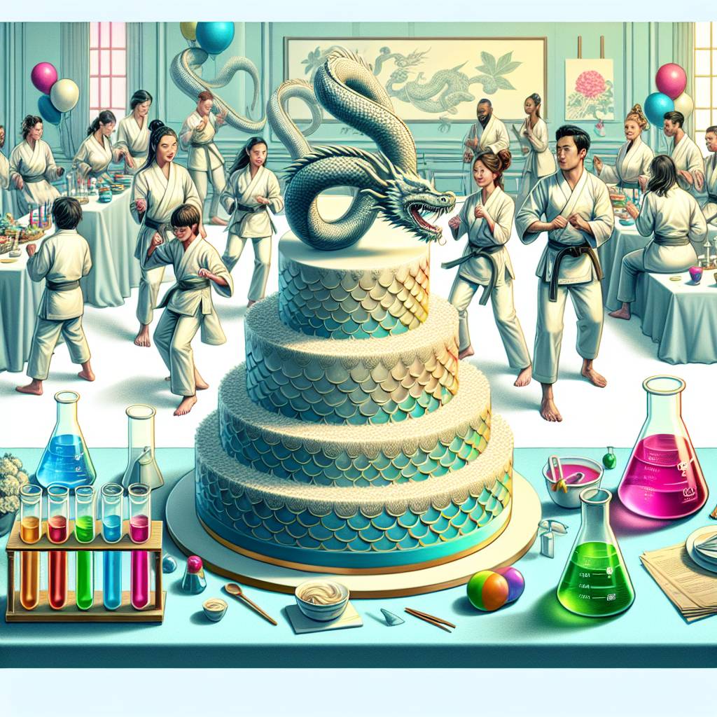 1) Birthday AI Generated Card - Snakes , Chinese dragons , Scientific experiments , Karate , and Music  (b268a)