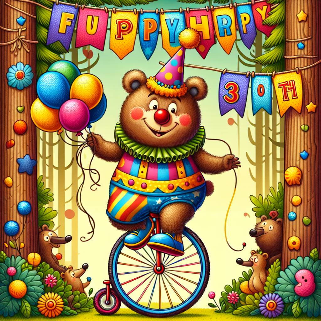 4) Birthday AI Generated Card - funny 30th   (9380f)