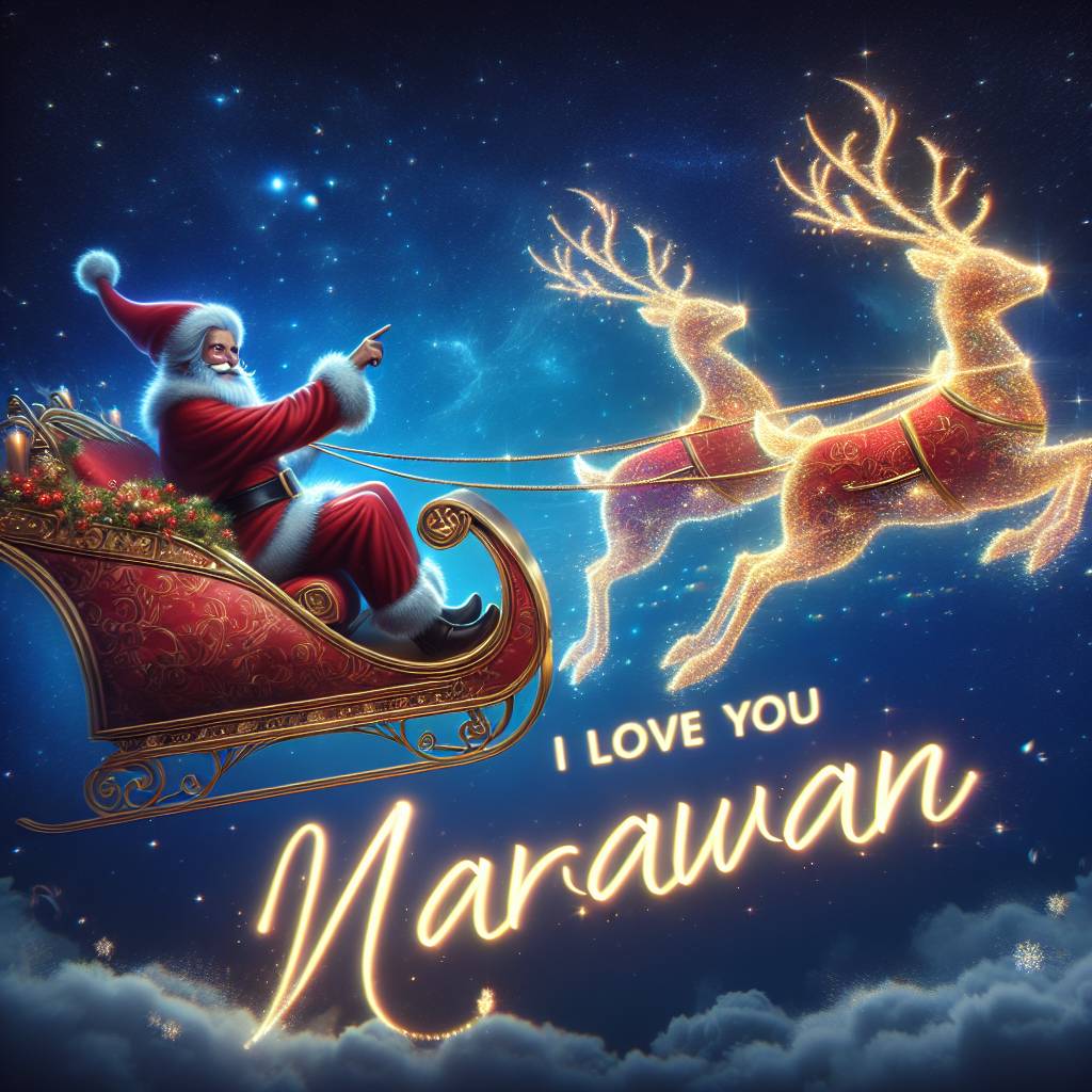 4) Christmas AI Generated Card - I love you.  Marawan (7deea)