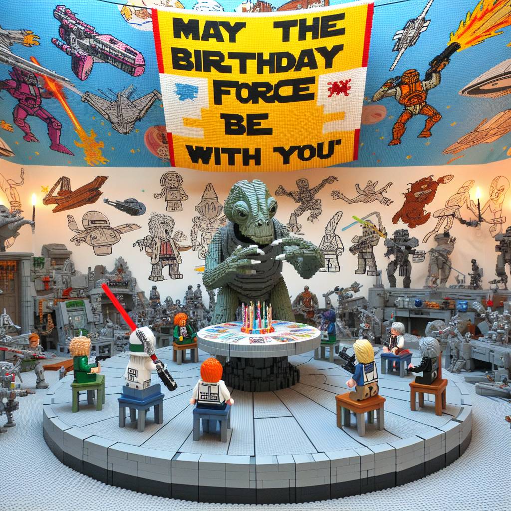 2) Birthday AI Generated Card - Lego, Lord of the rings, and Star Wars (f48d8)