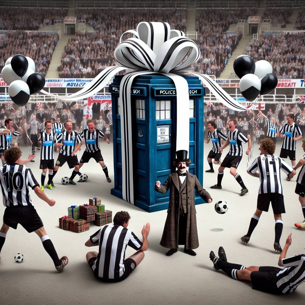 1) Birthday AI Generated Card - Newcastle united, Doctor Who, and Football manager (83446)