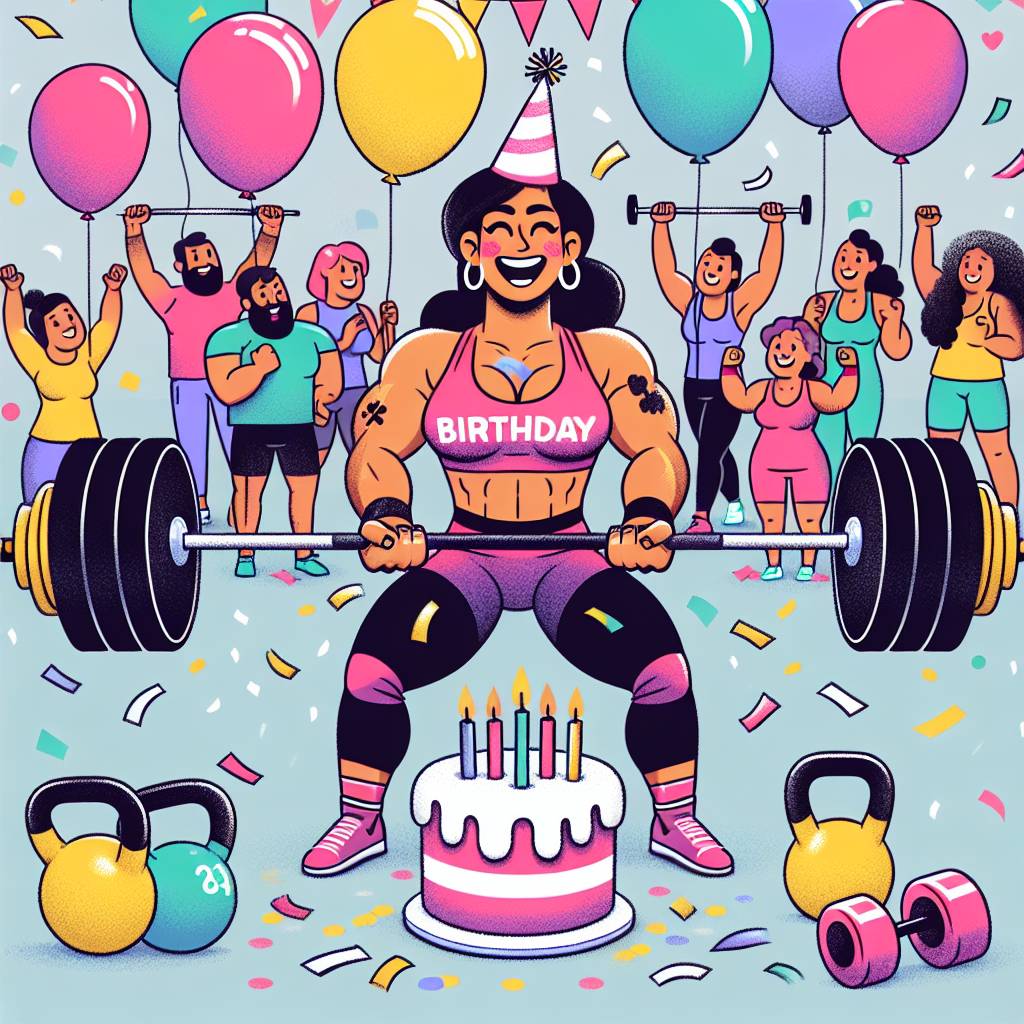 1) Birthday AI Generated Card - Crossfit, and Wife (9c666)