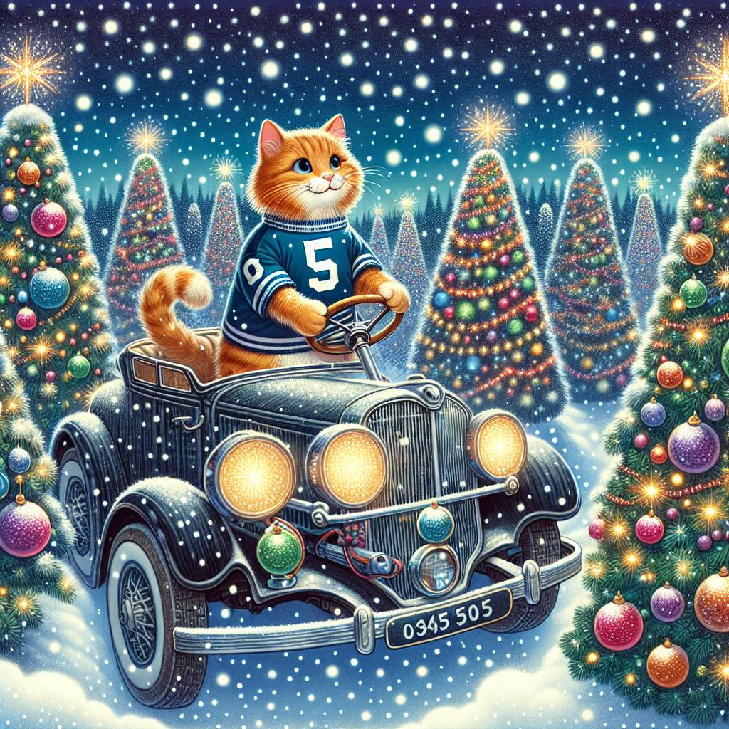 3) Christmas AI Generated Card - Cath, Cars, and Football