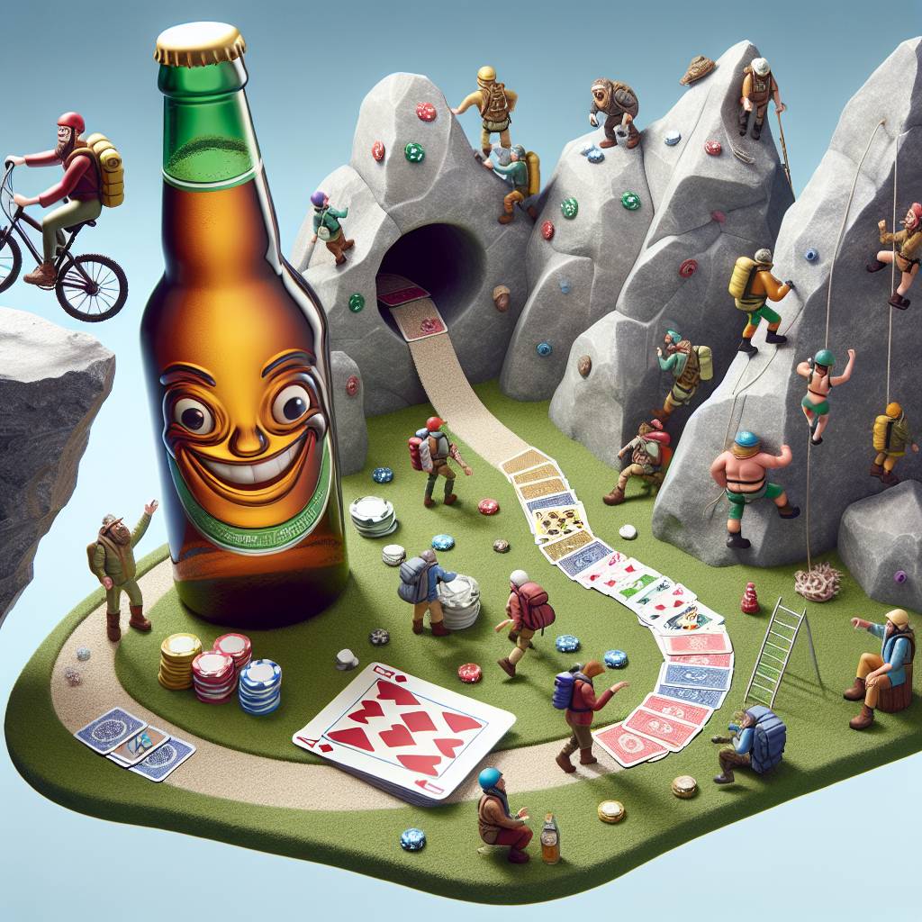 2) Birthday AI Generated Card - Beer, cycling, hiking, climbing, card games,  (39152)