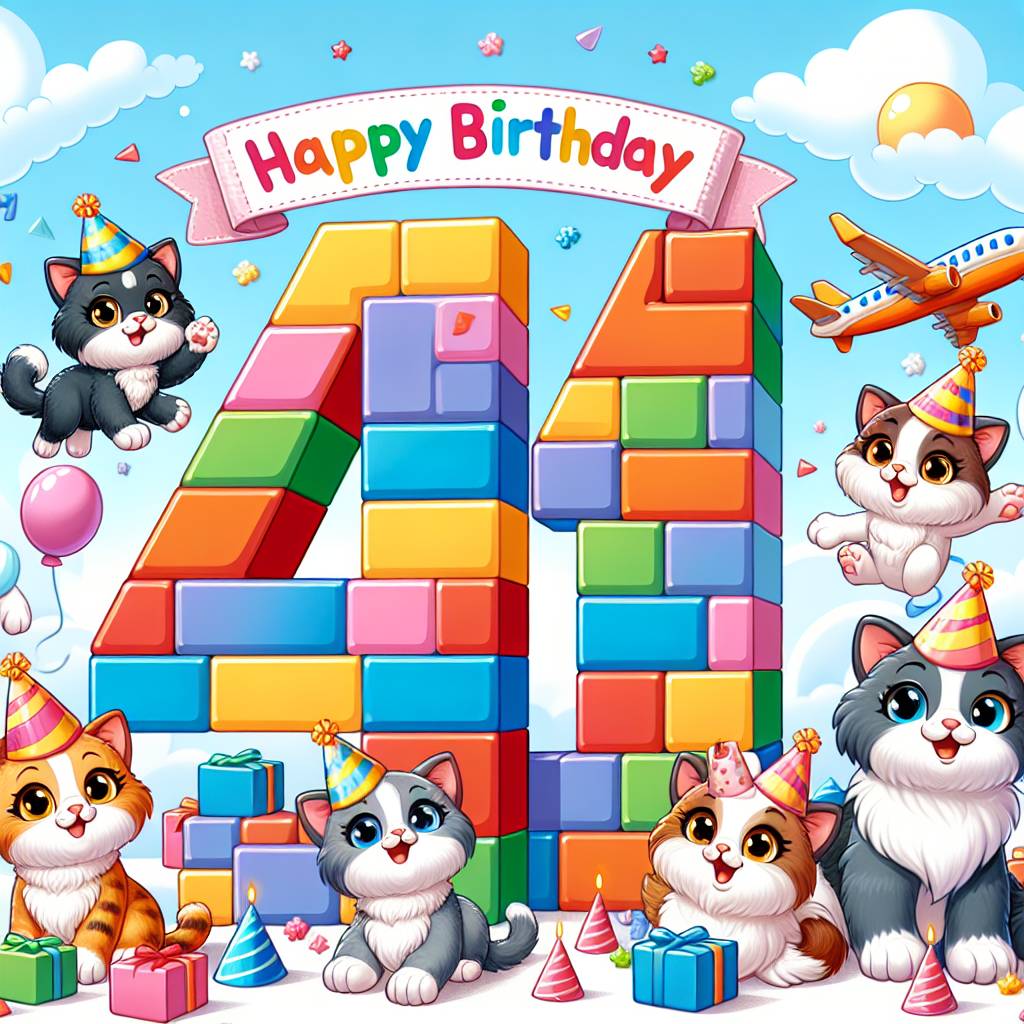 3) Birthday AI Generated Card - 41th   (a4079)