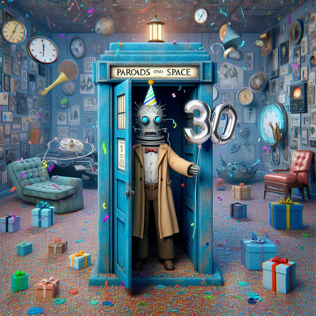 1) Birthday AI Generated Card - Dr Who, Old Dalek , and 30th Birthday (45cc0)