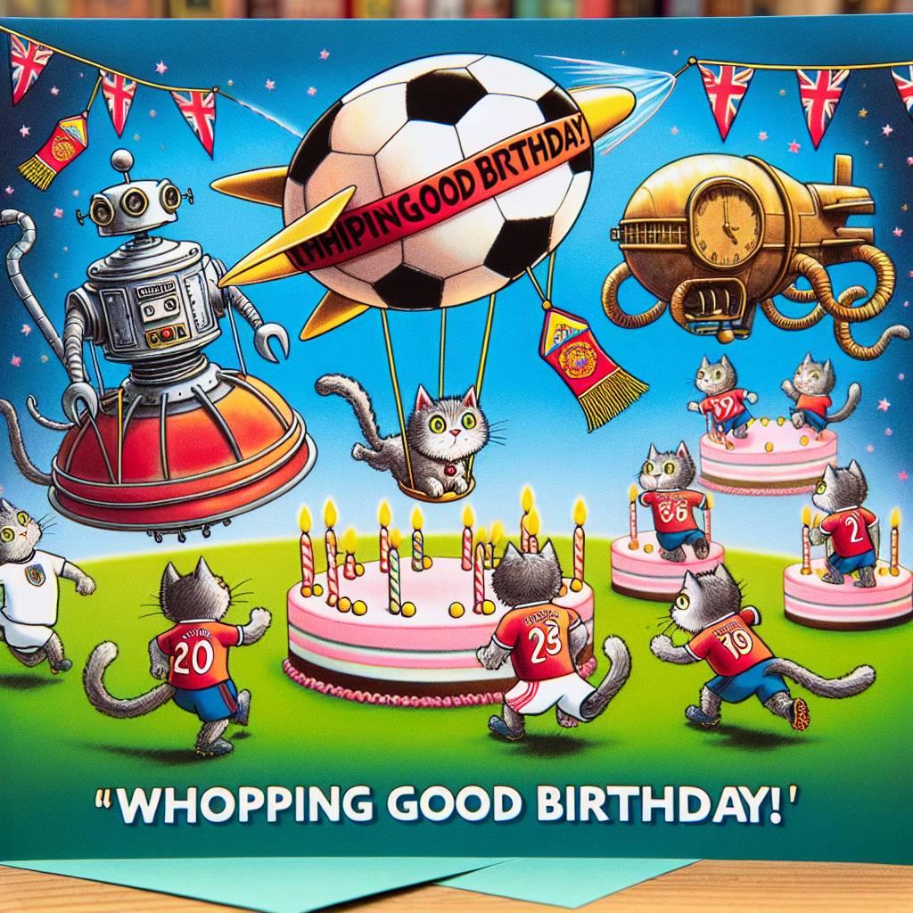 2) Birthday AI Generated Card - Newcastle United, Cats, and Doctor who (06800)