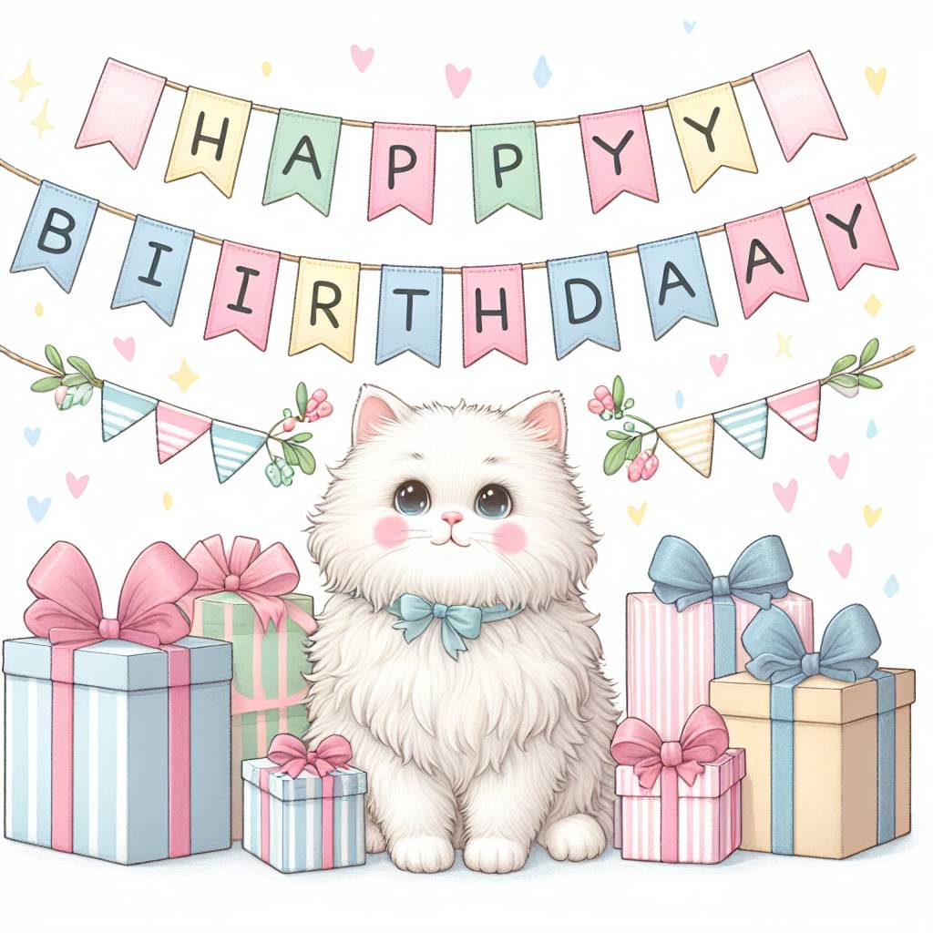 3) Birthday AI Generated Card - cat   (cebee)