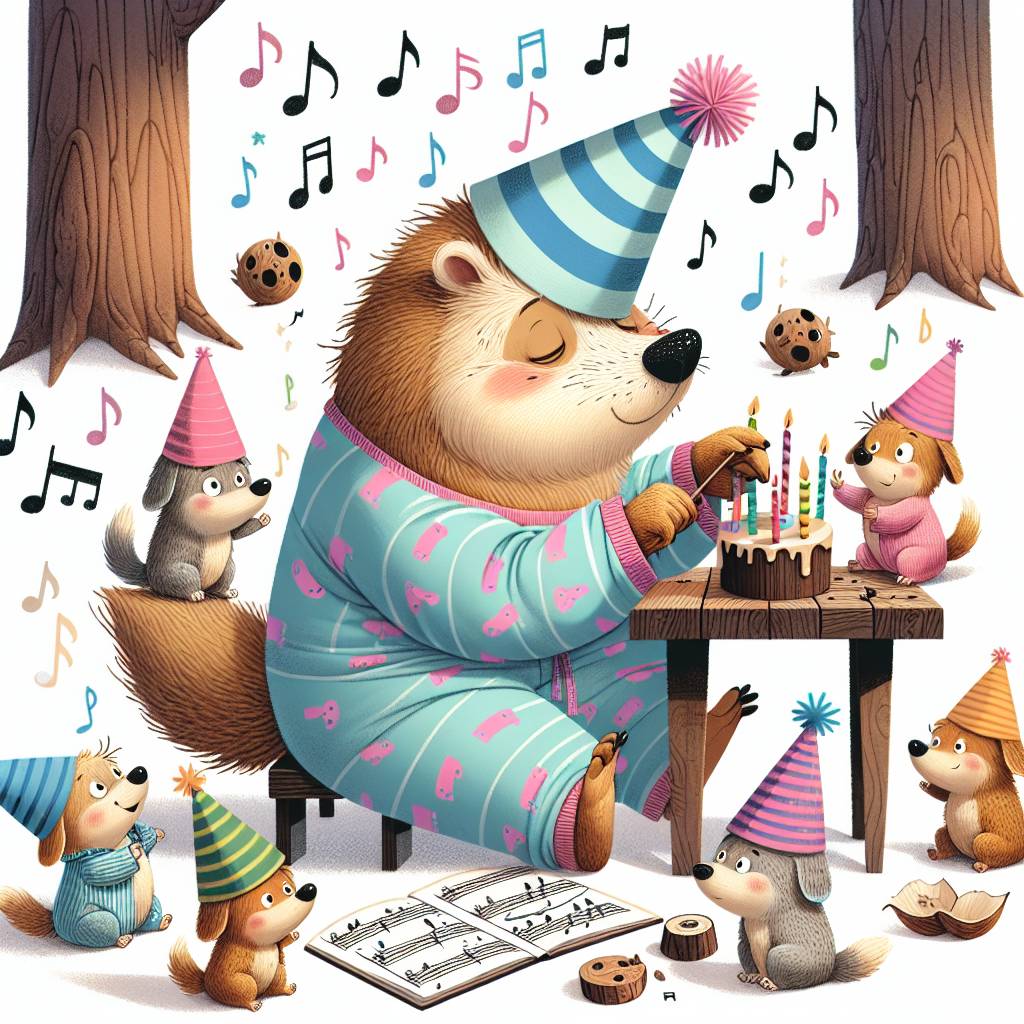 1) Birthday AI Generated Card - Sloth, Disney, Pyjamas, Crafting, Music, and Dogs (633a2)