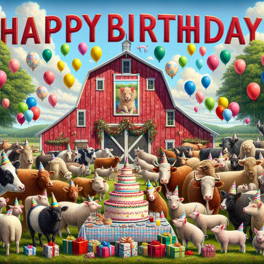 1) Birthday AI Generated Card - farm   (53c8e)