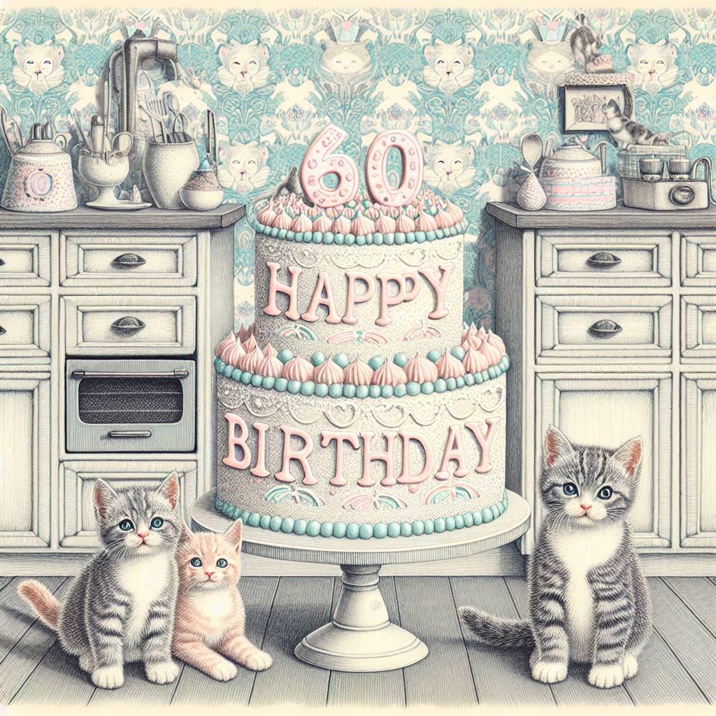 3) Birthday AI Generated Card - 60th   for her (f5ff1)