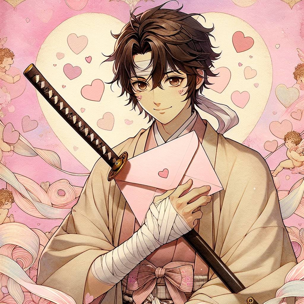 1) Valentines-day AI Generated Card - Muichiro tokito (f51fb)