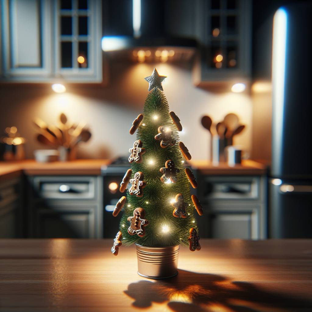 4) Christmas AI Generated Card - Lights tree (496da)