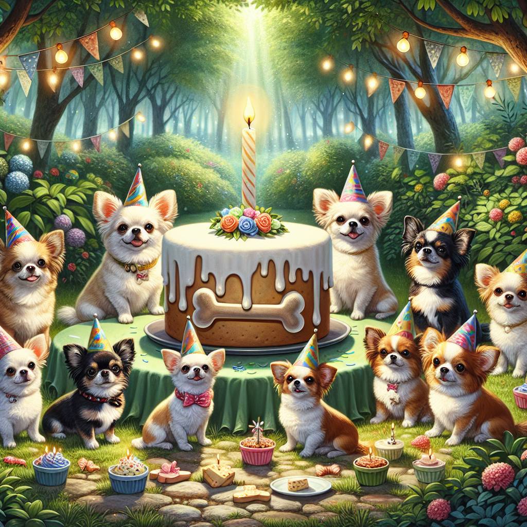 2) Birthday AI Generated Card - Chihuahua dogs (dac58)