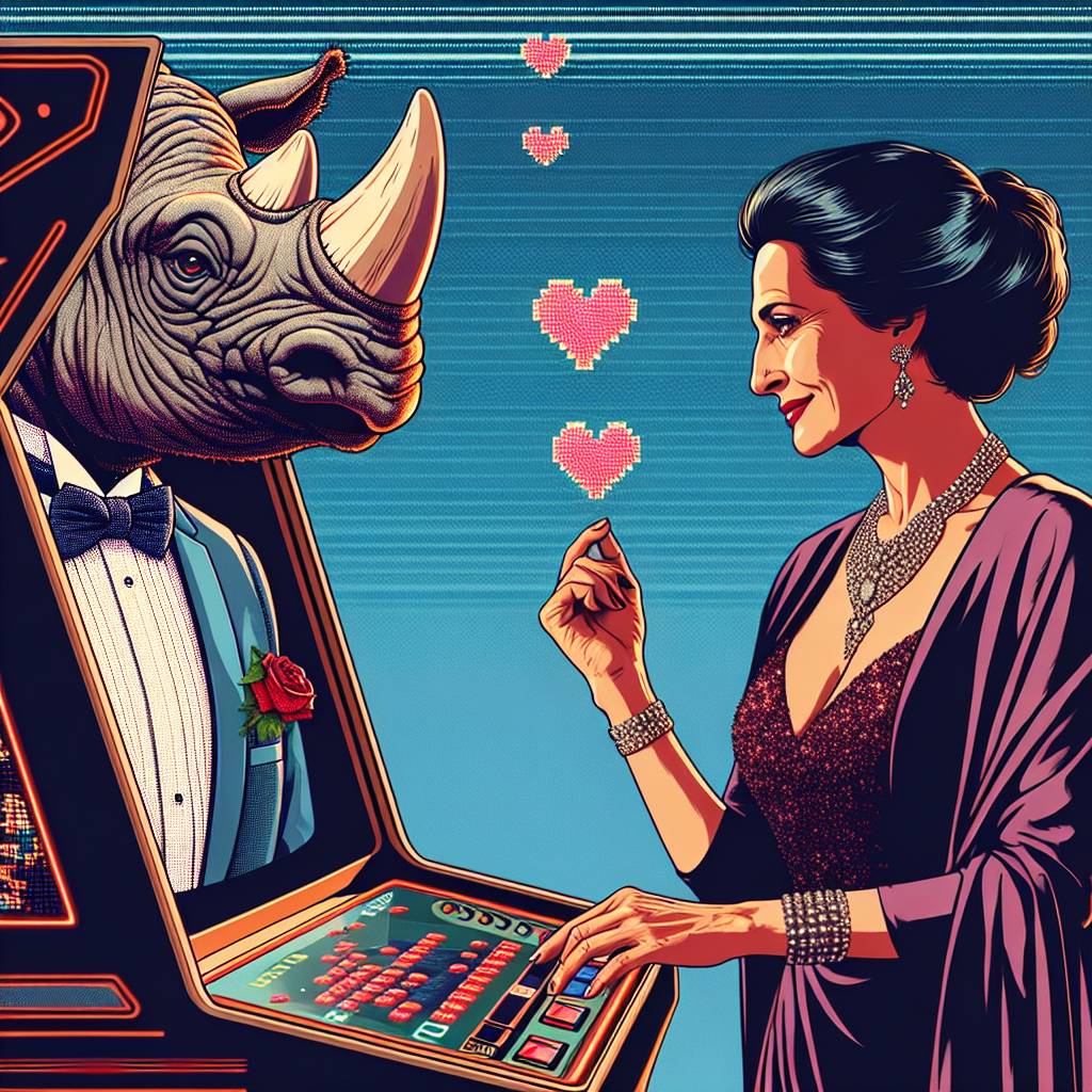 1) Valentines-day AI Generated Card - Cougar , Rhino, Computer game, and Sexy (463e6)