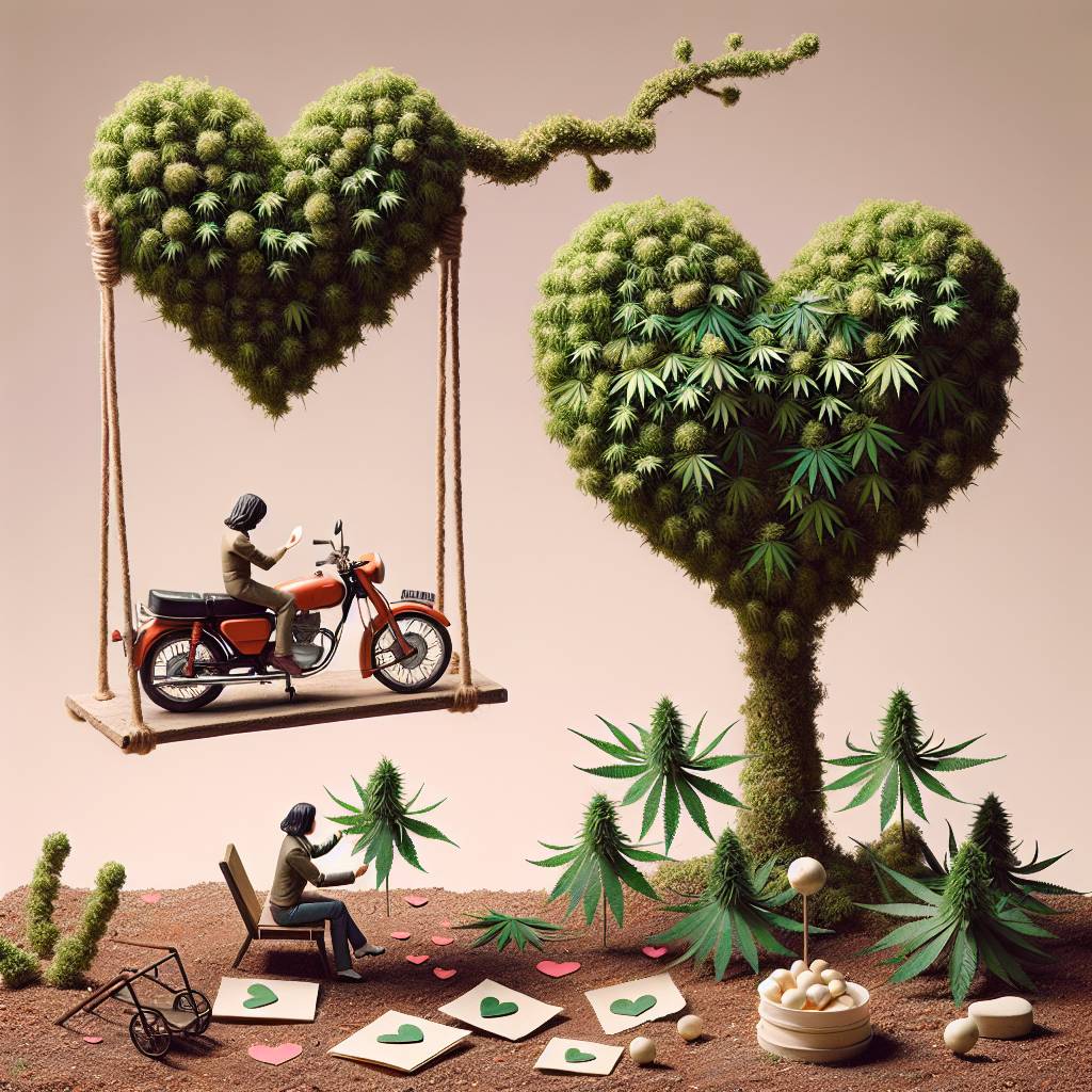 2) Valentines-day AI Generated Card - Cannabis, Motorbike, and Drugs (587c7)