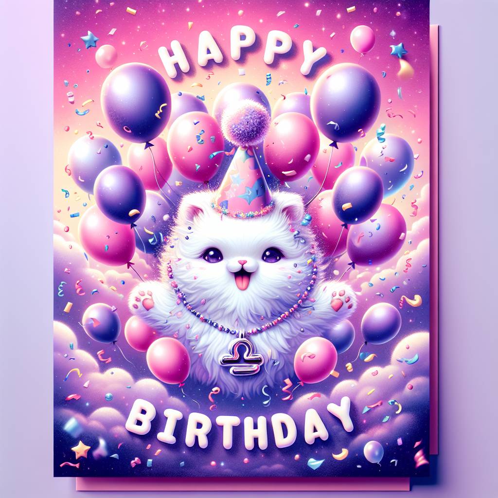 2) Birthday AI Generated Card - Libra Birthday Cards (9f73f)