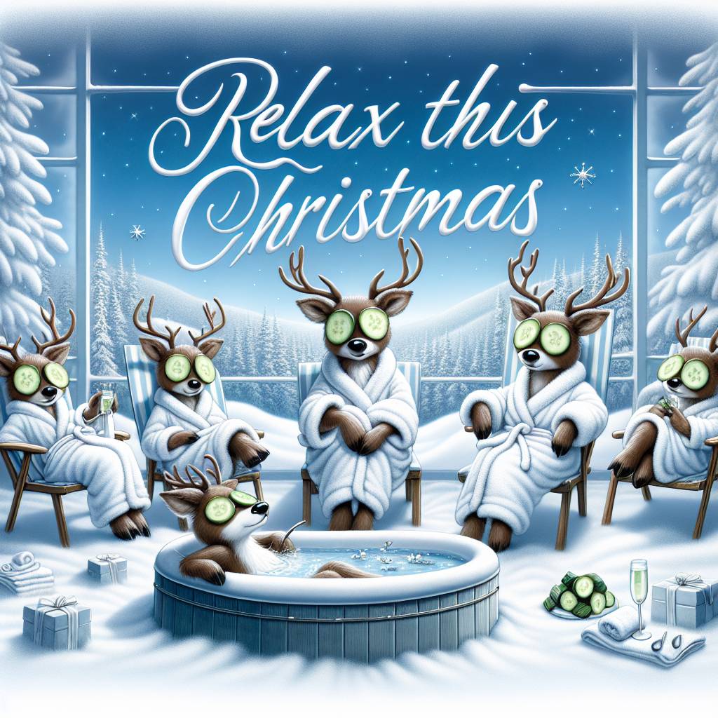 1) Christmas AI Generated Card - greeting card for a relaxing visit to the spa (96d66)