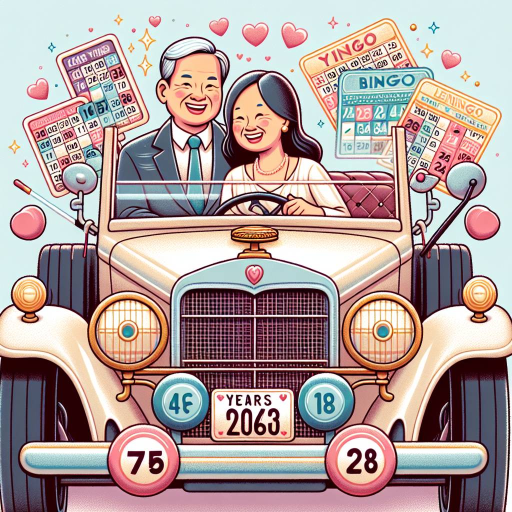1) Anniversary AI Generated Card - Wedding anniversary, Bingo, and Classic cars (896bf)