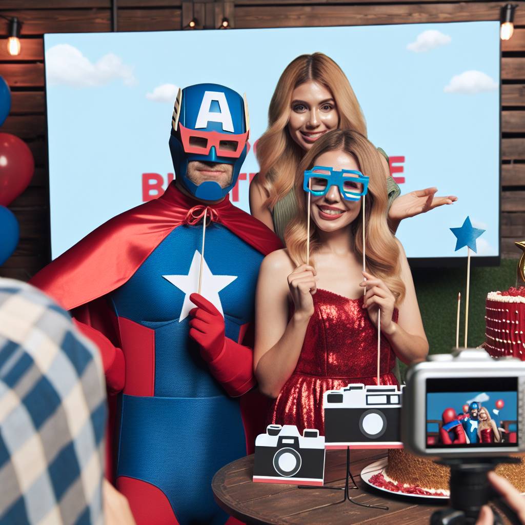 2) Birthday AI Generated Card - Photography, camera, filming, Spectacles, glasses, and Spiderman and gwen