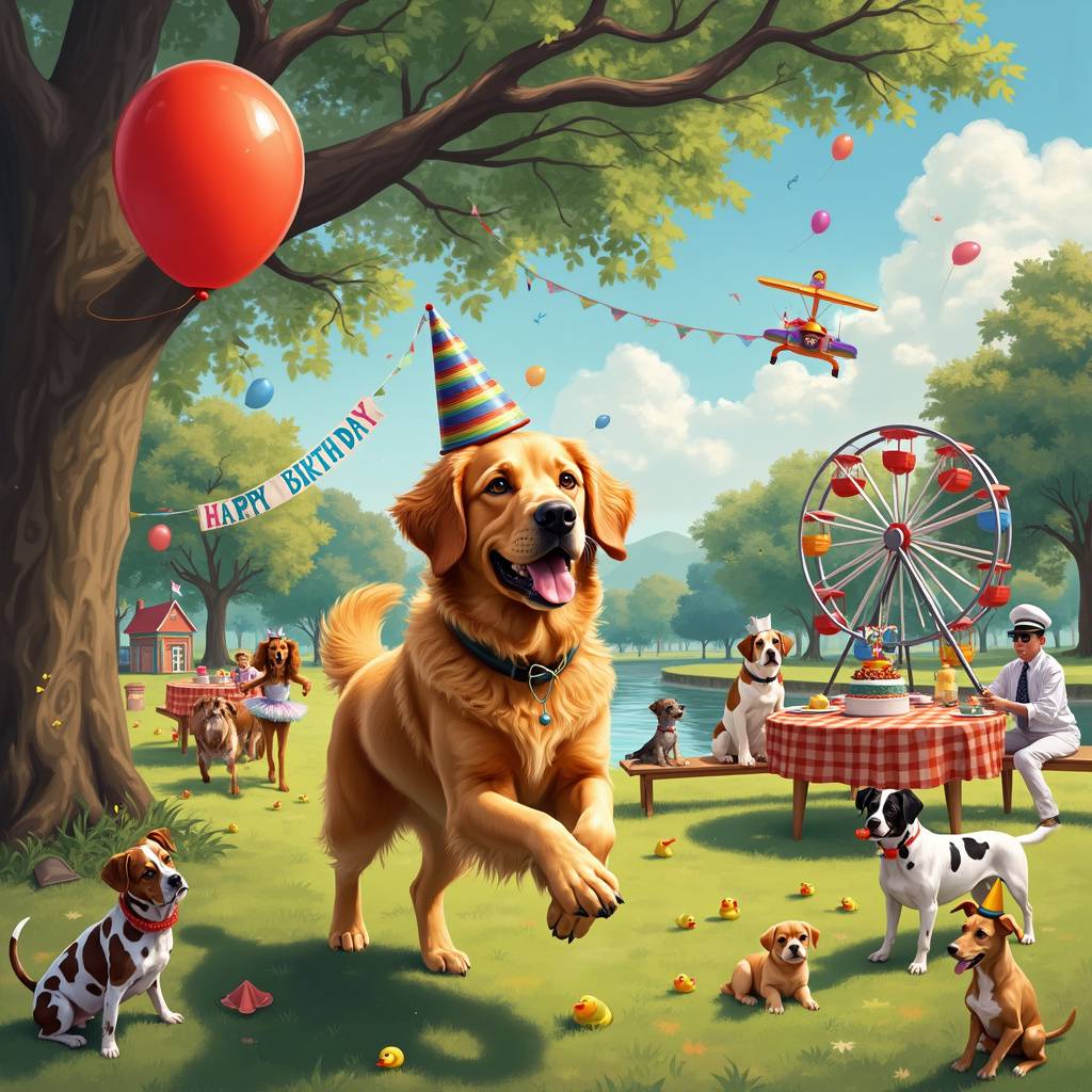 1) Birthday AI Generated Card - dogs (3cd0b)