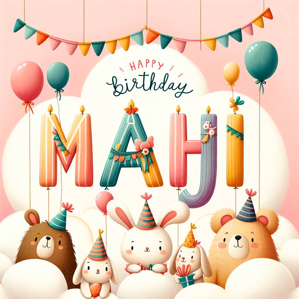 2) Birthday AI Generated Card - Mahi  (516a2)