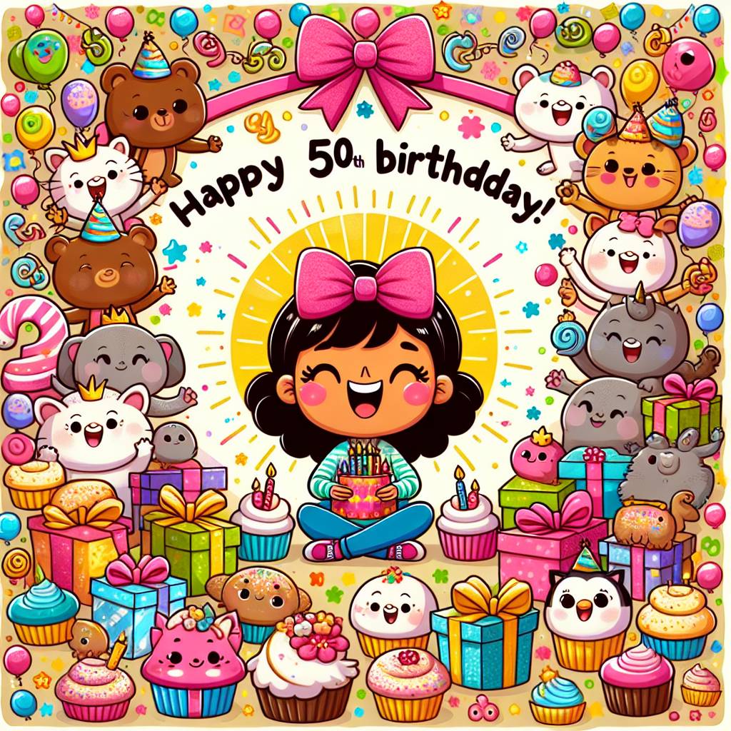 4) Birthday AI Generated Card - daughter 50th   (80472)