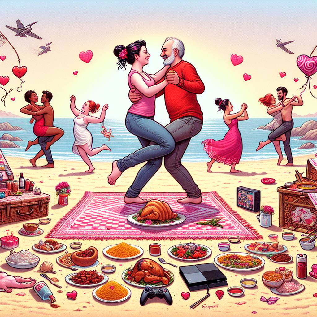 2) Valentines-day AI Generated Card - Doing mave, Playing xbox, Holiday In turkey, and Eating Indian food (60643)