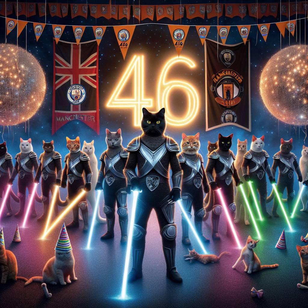 1) Birthday AI Generated Card - Star wars, Black and white cats, Ginger cats, Heavy metal music , Holidays, Manchester United , and 46 (0cfc5)