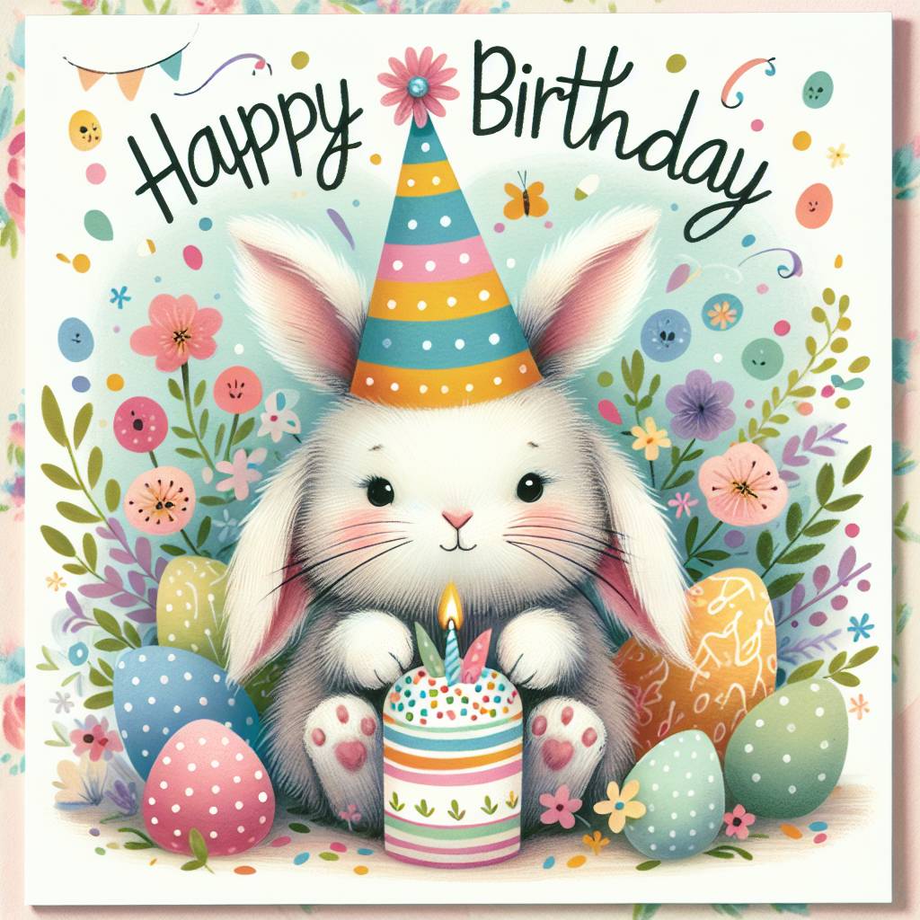 1) Birthday AI Generated Card - easter  designs (f3c62)