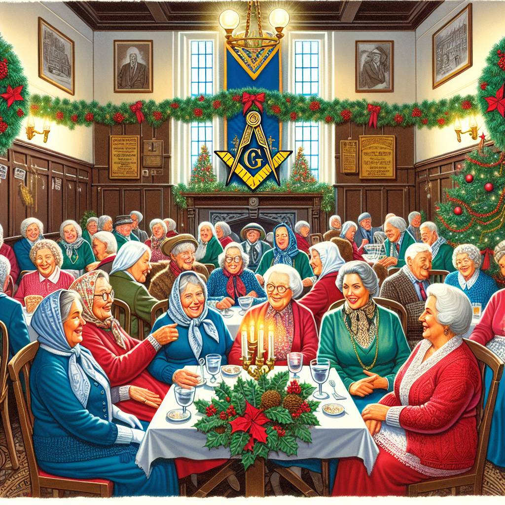 1) Christmas AI Generated Card - Invictus masonic lodge, North and east yorkshire, and Widows