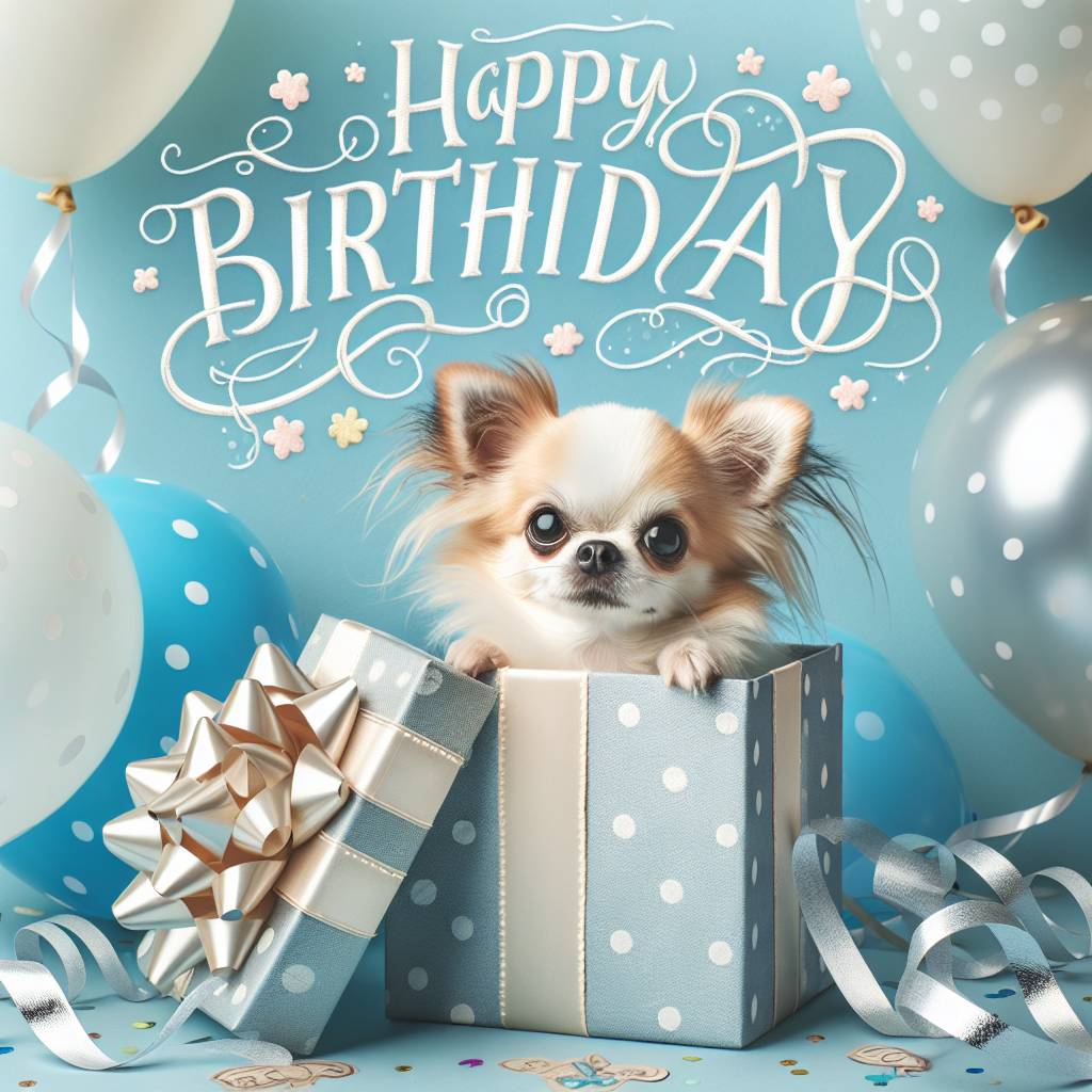 2) Birthday AI Generated Card - Chihuahua   (977e3)