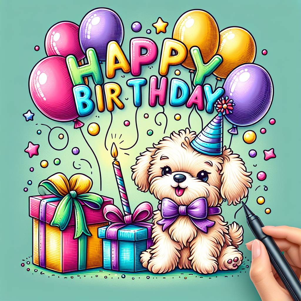 1) Birthday AI Generated Card - dog   (39098)