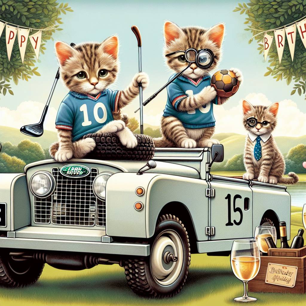 2) Birthday AI Generated Card - Golf, Football, Cats, Optician, Wine, Land Rover , and Twins (cb3fa)
