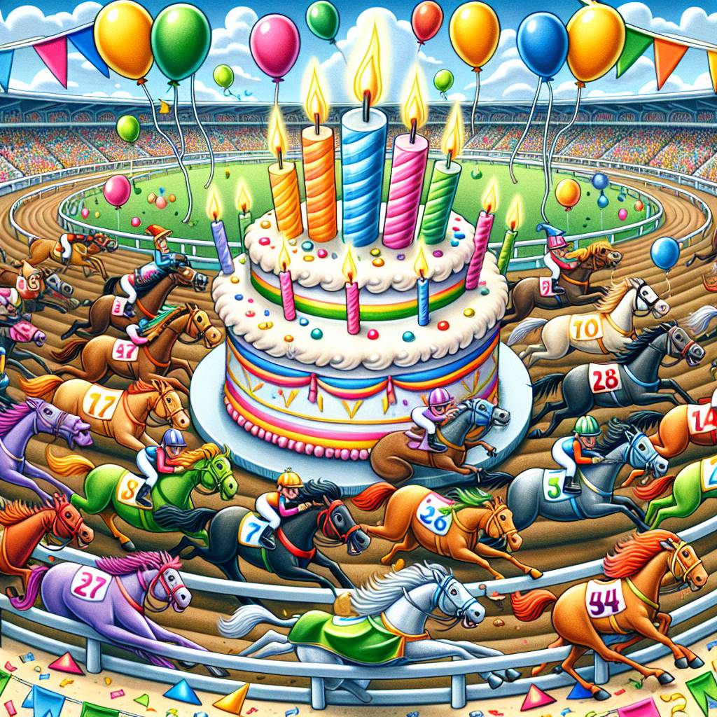 2) Birthday AI Generated Card - Horse racing (dd0cd)