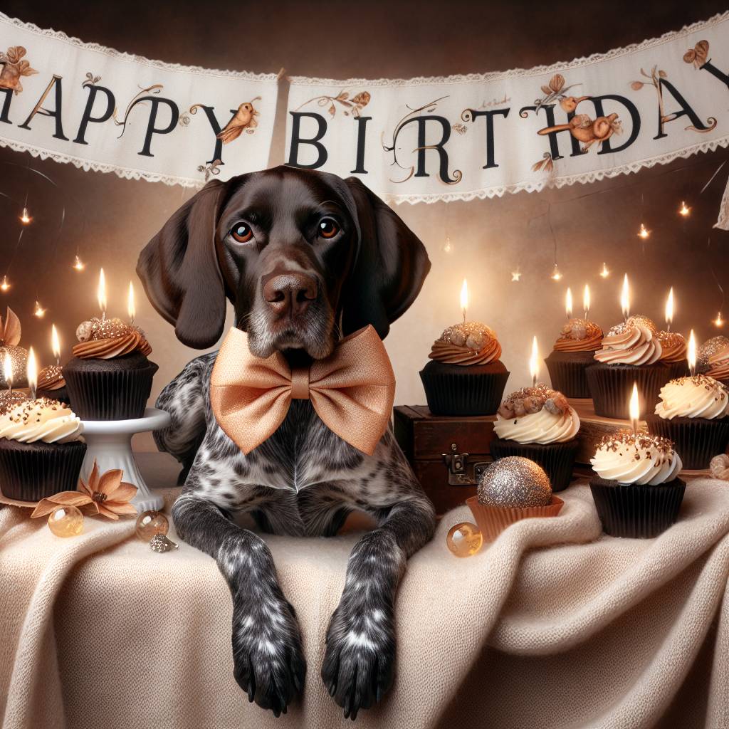 2) Birthday AI Generated Card - German Shorthaired Pointer   (7aaa0)