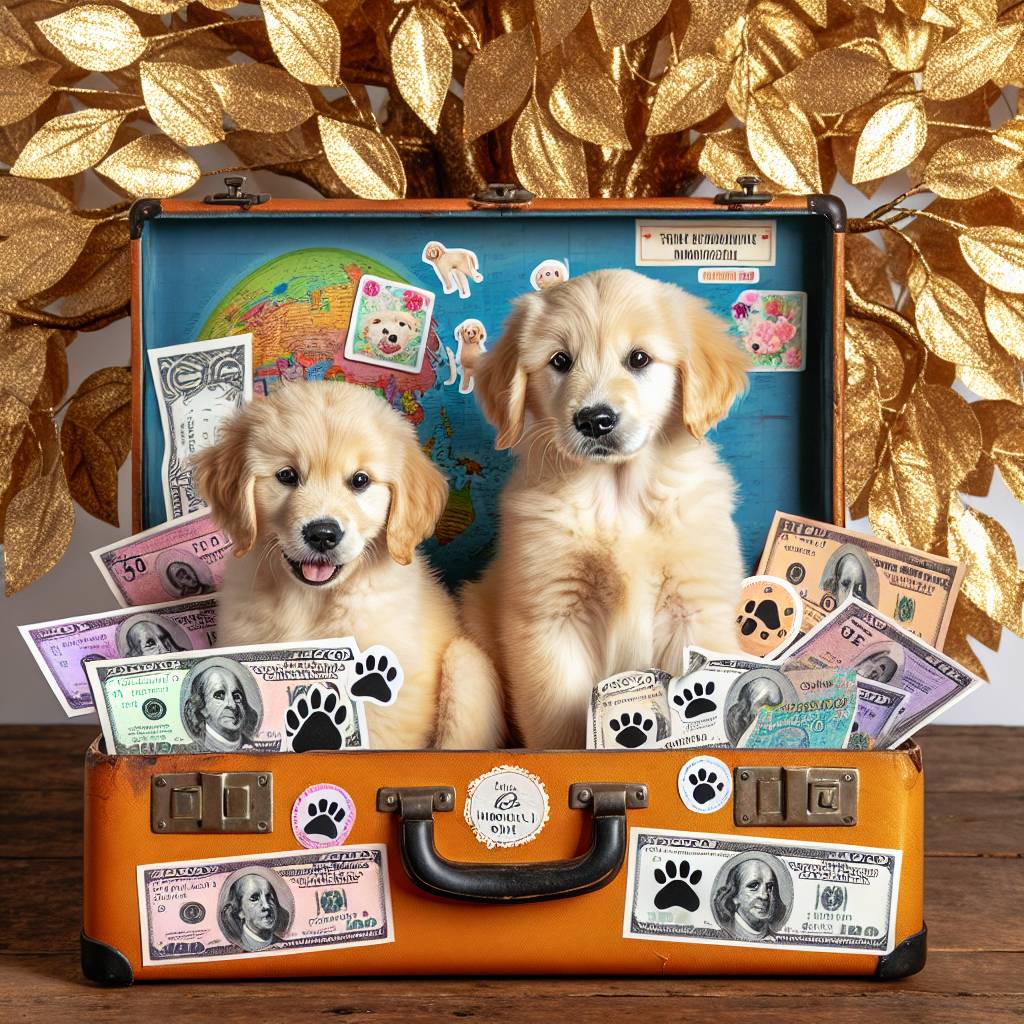 1) Mothers-day AI Generated Card - Dogs, Money, Travelling, and Gold (f6e74)