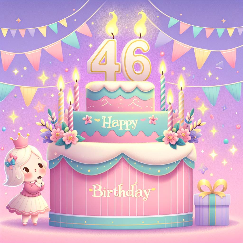 2) Birthday AI Generated Card - 46th   (37b1f)