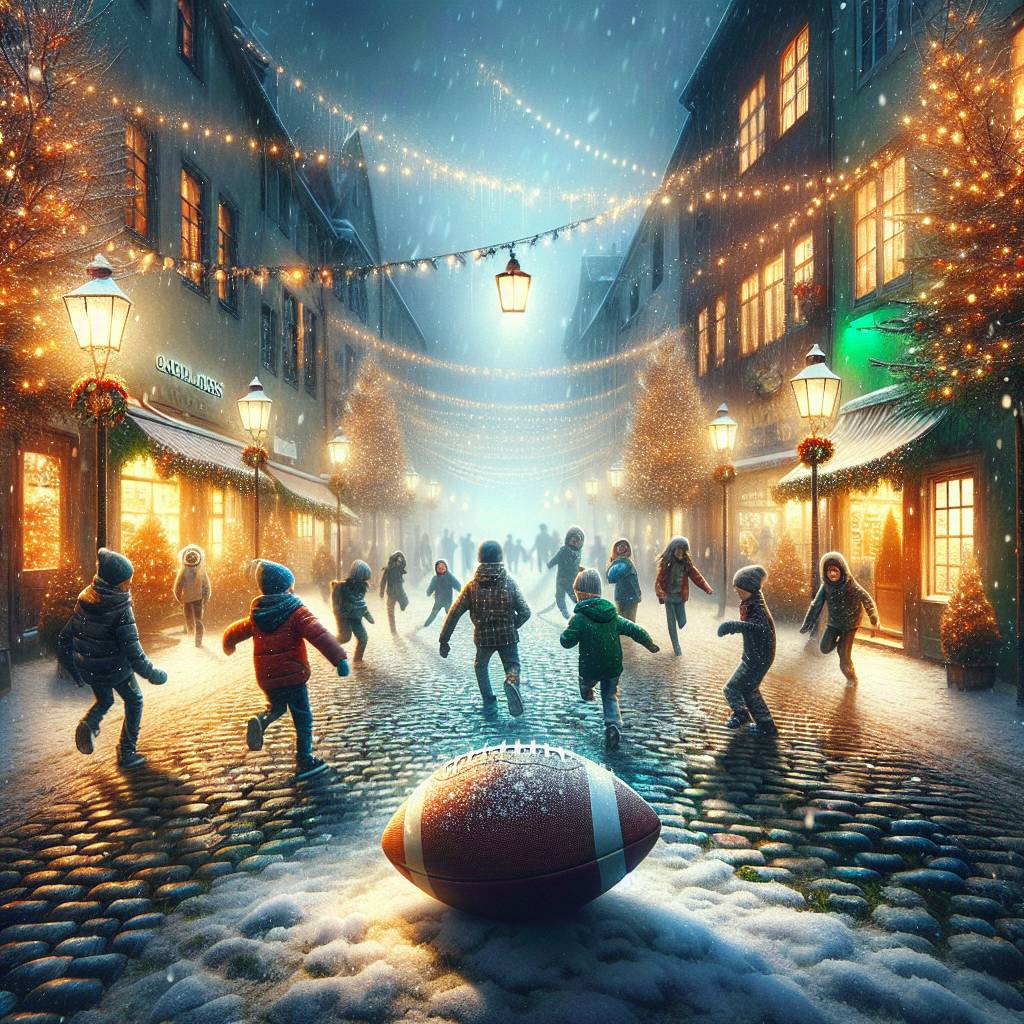 2) Christmas AI Generated Card - football (fb64f)