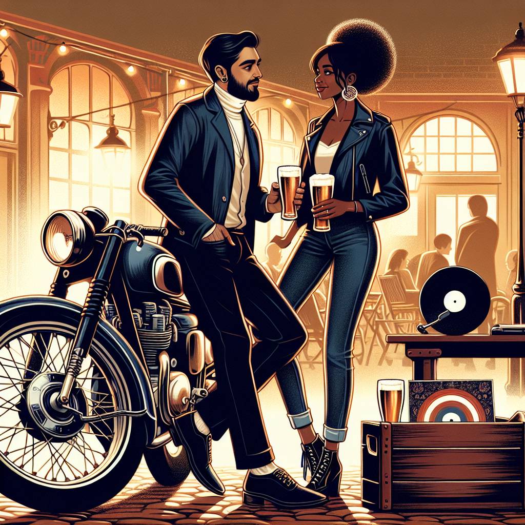 1) Anniversary AI Generated Card - Royal enfield, Northern soul, and Beer (38474)