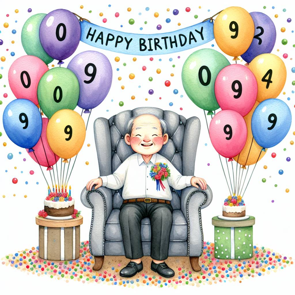 1) Birthday AI Generated Card - grandad 90th   (83e66)