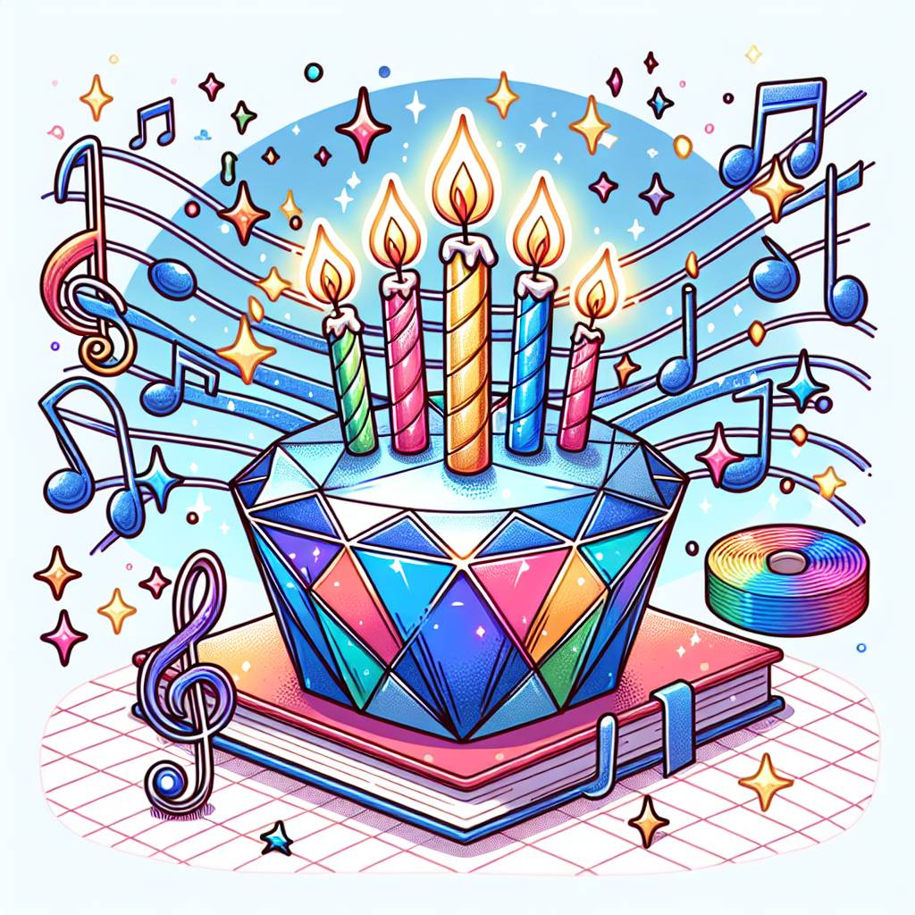 1) Birthday AI Generated Card - Kpop, Diamonds, and Sparrkles