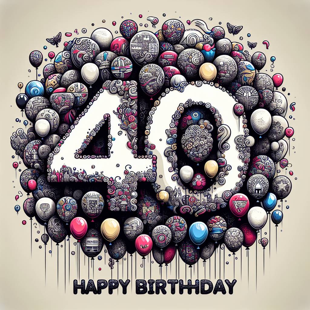 2) Birthday AI Generated Card - 40th   for him (d5bb6)