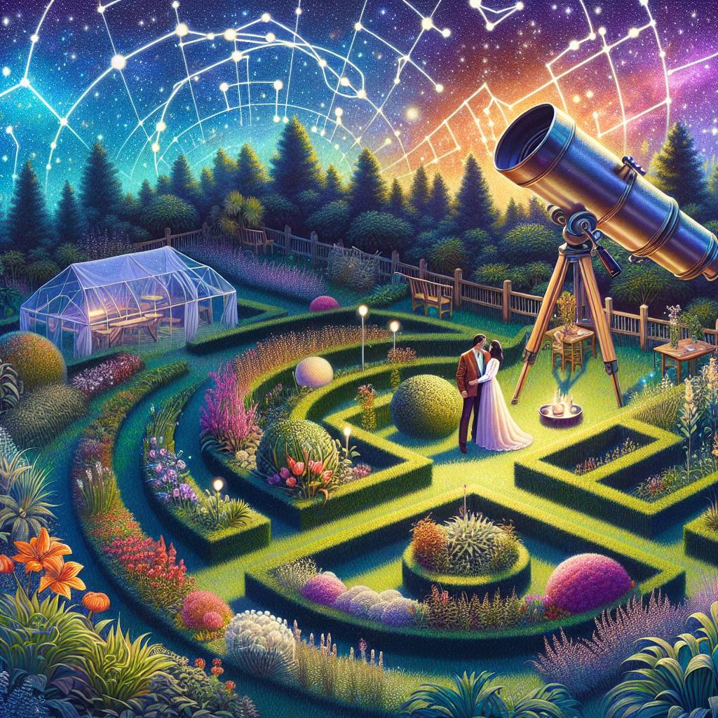 2) Anniversary AI Generated Card - Gardening, and Astronomy (149d7)