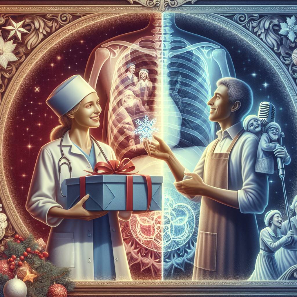 2) Christmas AI Generated Card - Radiology , Singing , and Boyfriend and girlfriend 