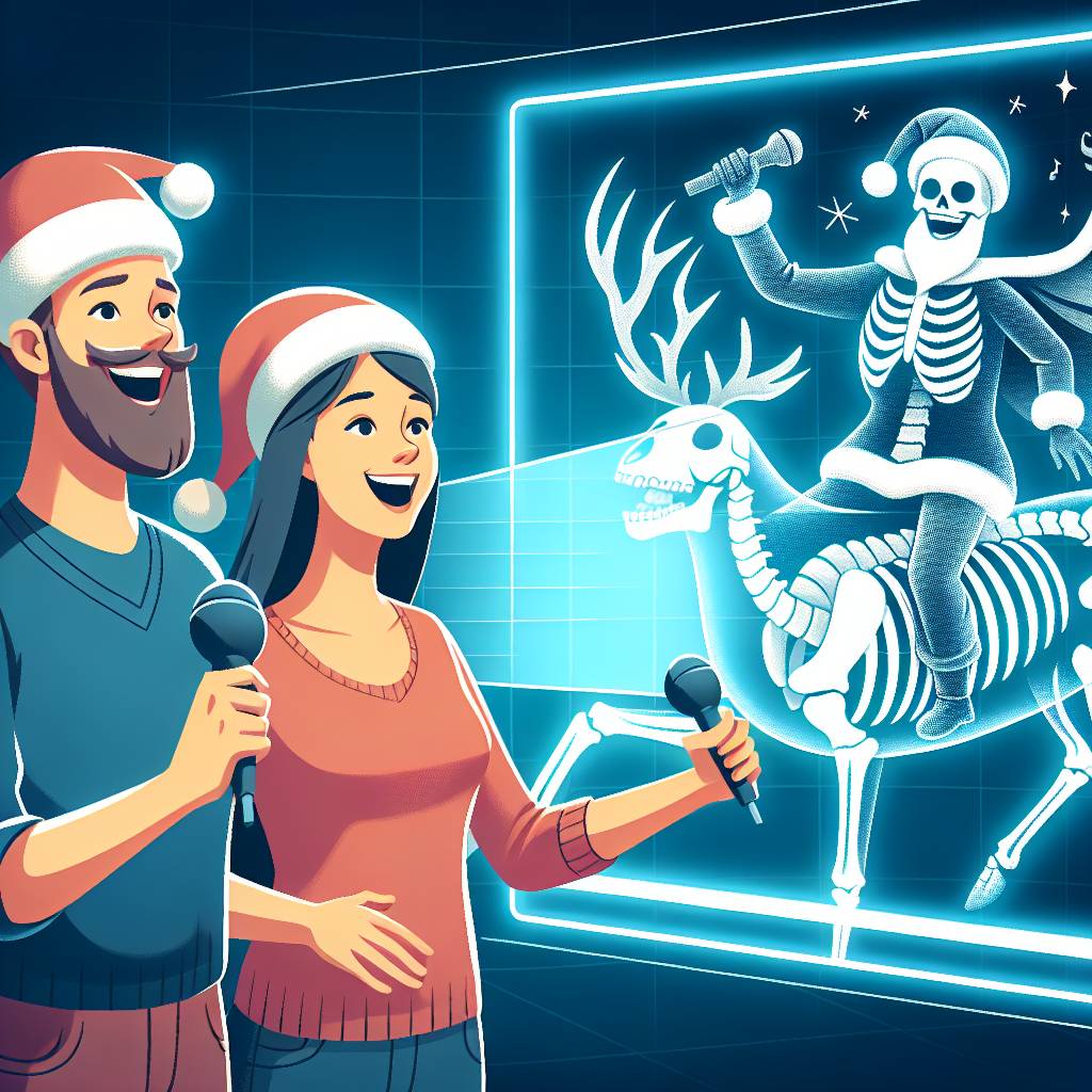 4) Christmas AI Generated Card - Radiology , Singing , and Boyfriend and girlfriend 