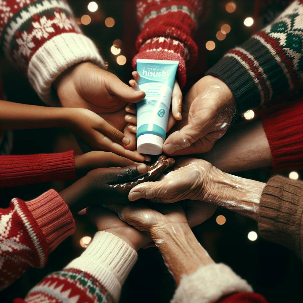4) Christmas AI Generated Card - Hygiene poverty, Donations, and Products