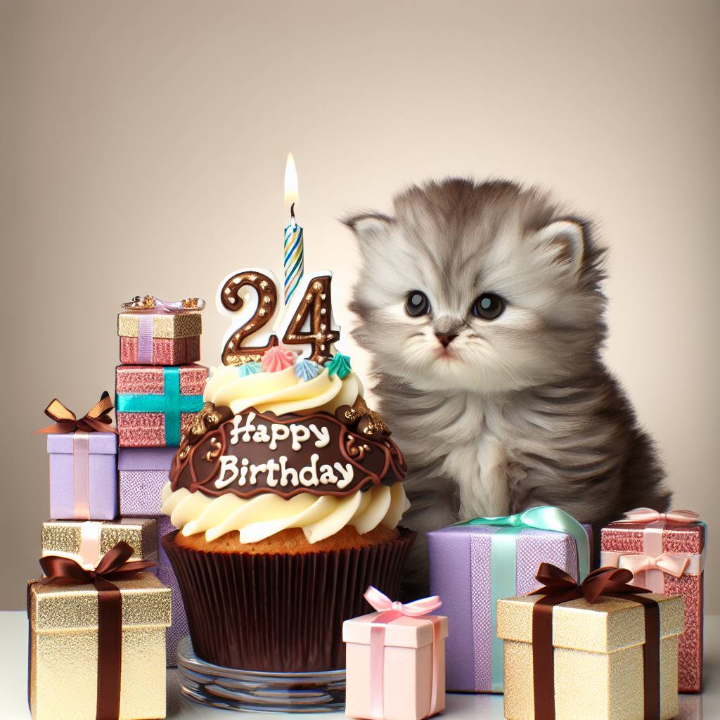 2) Birthday AI Generated Card - 24th   (36525)